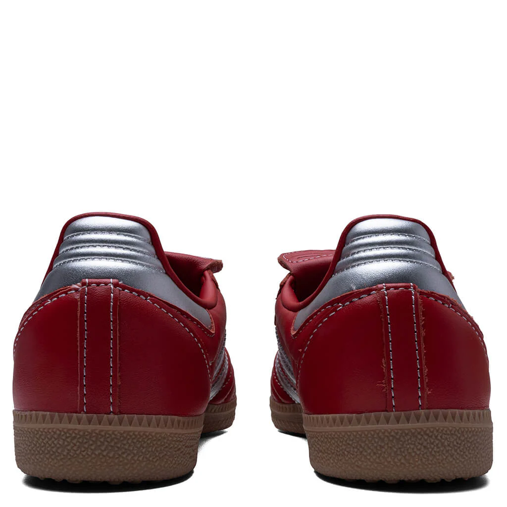 Women's Samba Long Tongue - Better Scarlet/Silver Metallic/Gum - Image 4