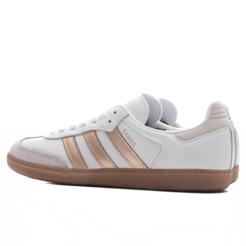 Women's Samba OG - Footwear White/Wonder Gold Metallic/Grey One - Image 3