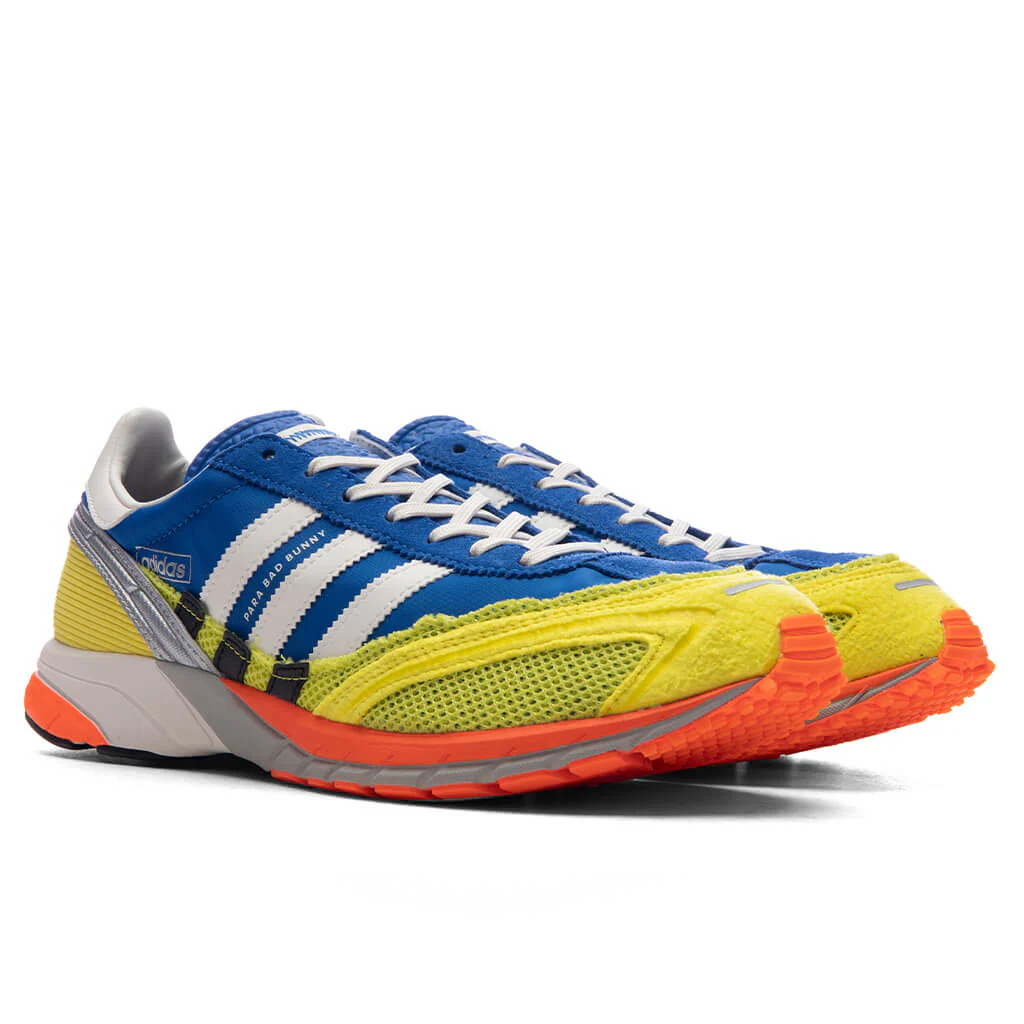 Adidas Originals x Bad Bunny Adizero SL72 - Blue/Cloud White/Shock Yellow - Image 2