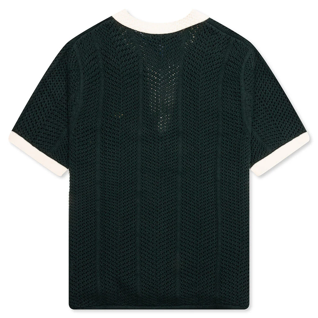 Adidas Originals x CLOT Knit Polo by Edison Chen - Green Night - Image 2