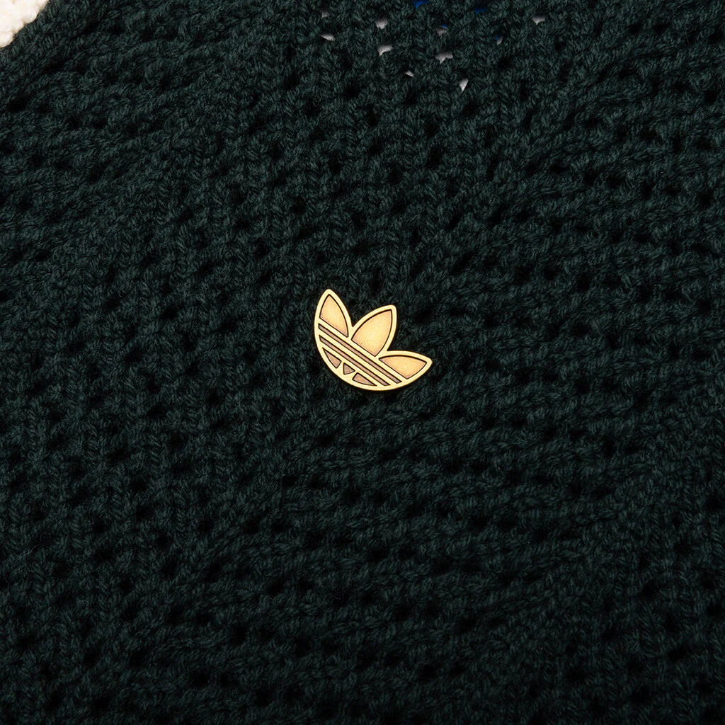 Adidas Originals x CLOT Knit Polo by Edison Chen - Green Night - Image 4