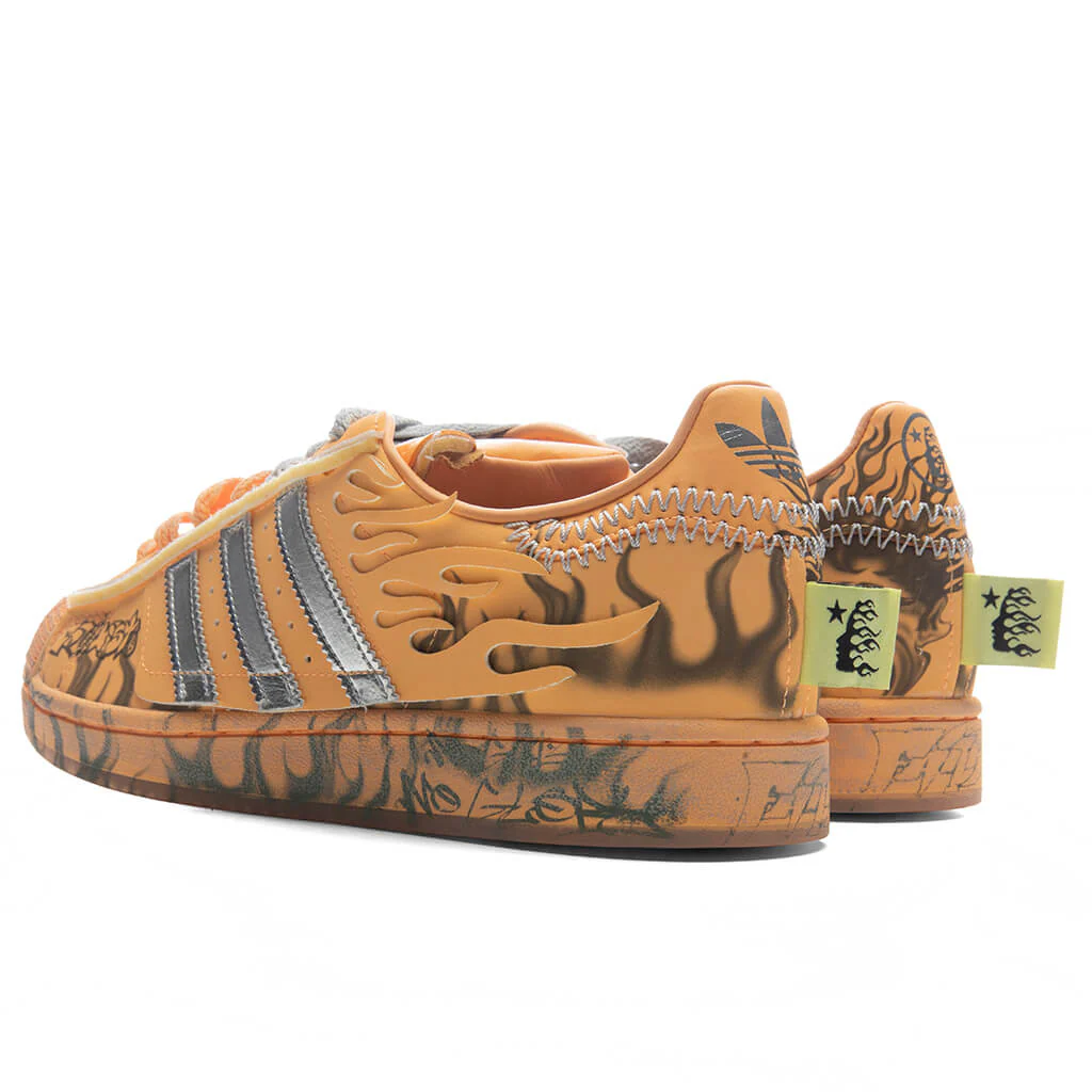 Adidas x Hellstar Superstar II 'Creamsicle' - Hazy Orange/Silver Metallic/Core Black - Image 2
