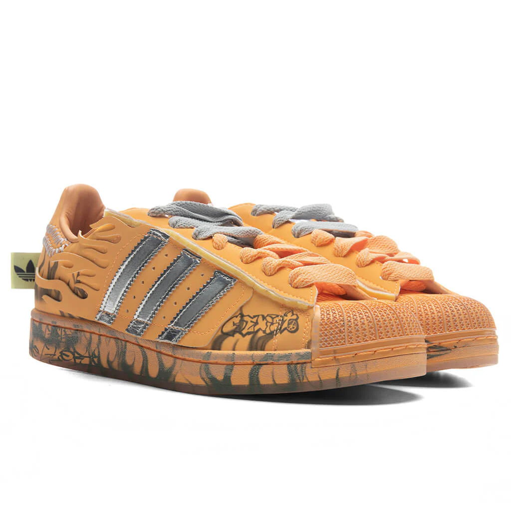 Adidas x Hellstar Superstar II 'Creamsicle' - Hazy Orange/Silver Metallic/Core Black - Image 5