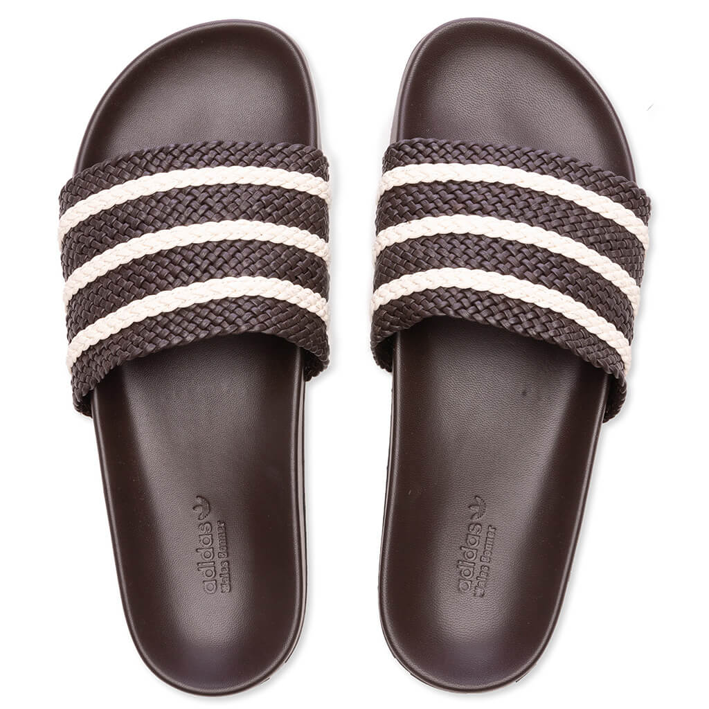 Adidas Originals x Wales Bonner Adilette - Dark Brown/Wonder White/Night Brown - Image 5
