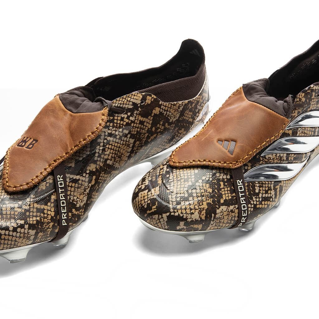 Adidas Originals x Wales Bonner Predator Elite Fold-Over Tongue Firm Ground Cleats - Brown/Silver Metallic/Bronze Strata - Image 3