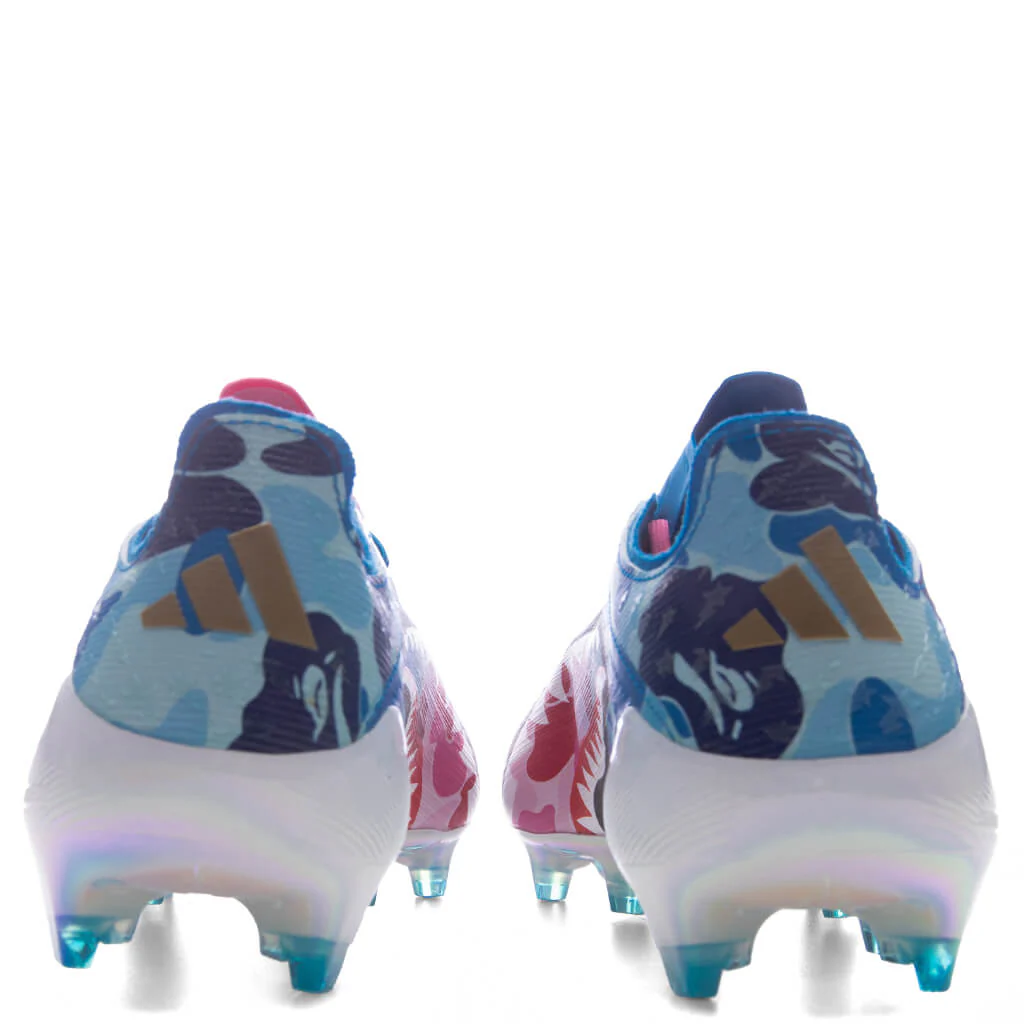 Adidas x BAPE F50 Elite Firm Ground Cleats - Clear Pink/Cloud White/Icey Blue - Image 4