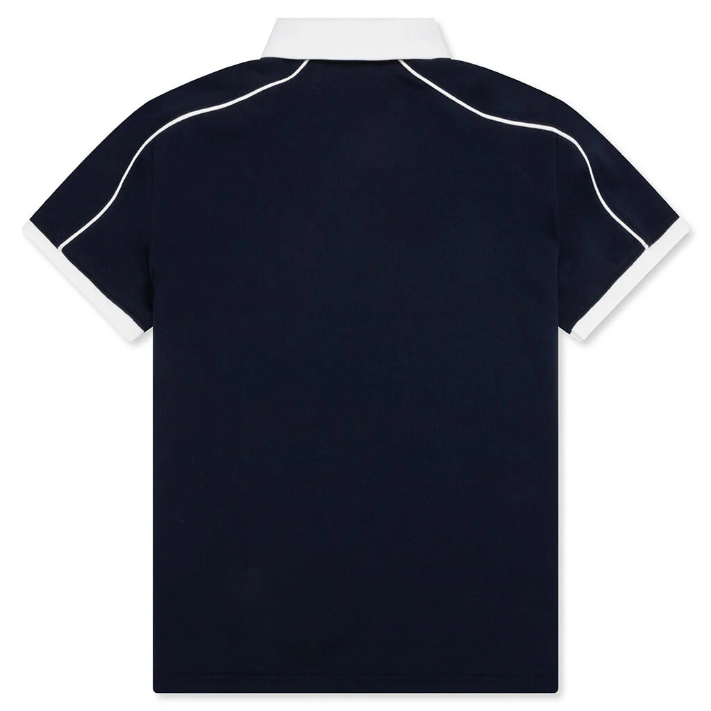 Women's Adidas x Sporty & Rich Polo T-Shirt - Night Navy - Image 2