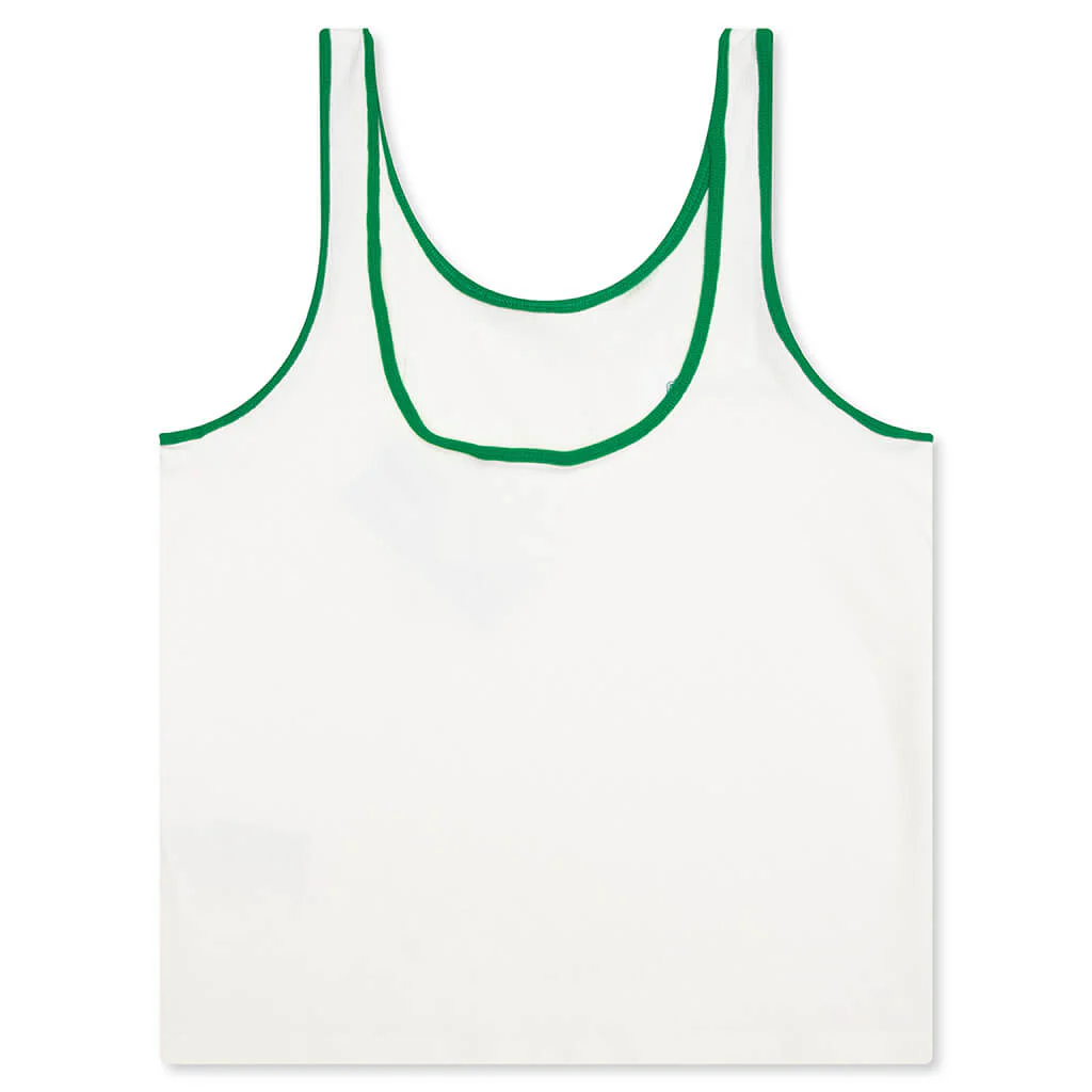Women's Adidas x Sporty & Rich Tank Top - Off White/Green - Image 2