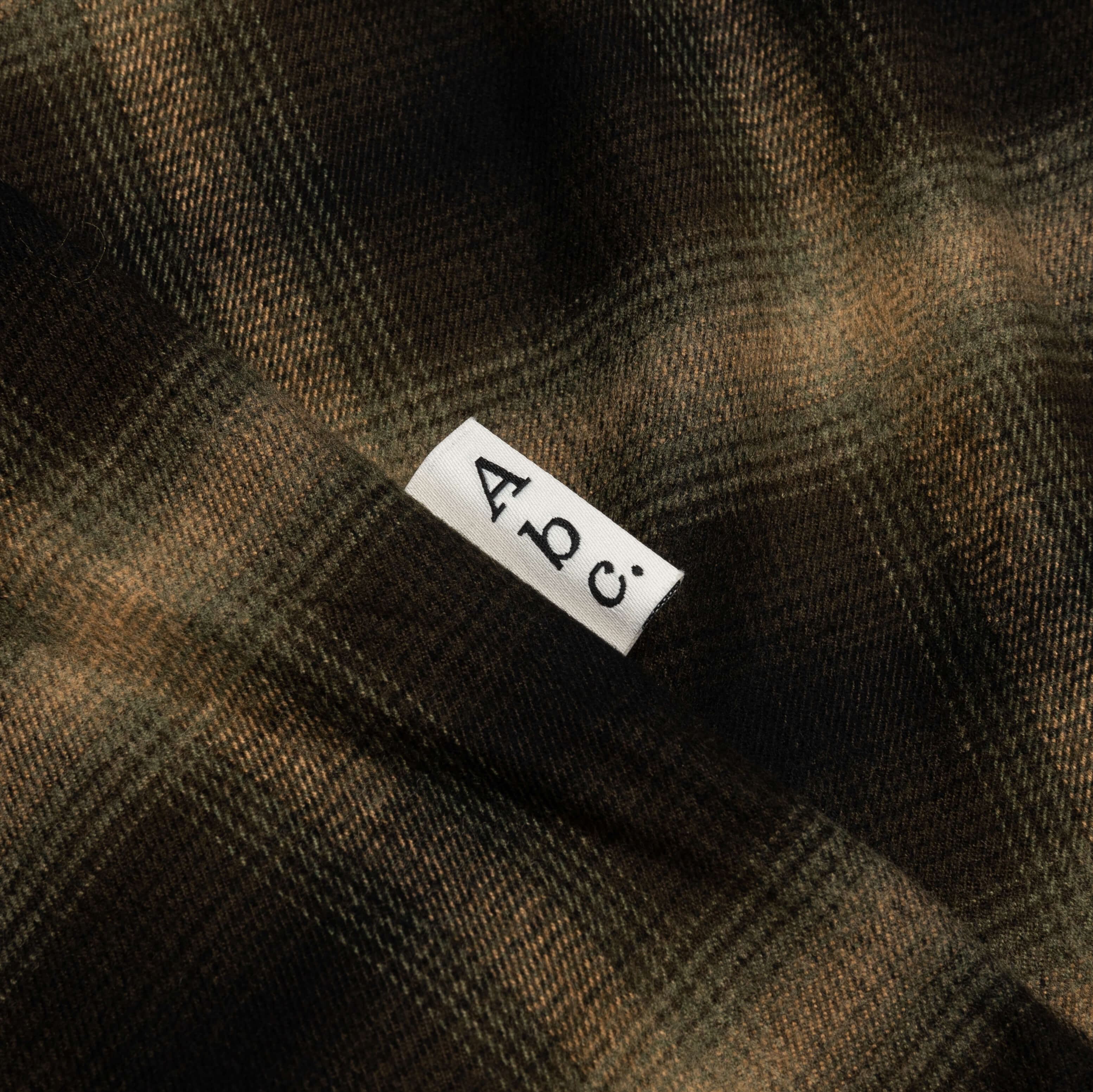 Abc. Flannel Plaid Puffer Quilted Jacket - Green - Image 4