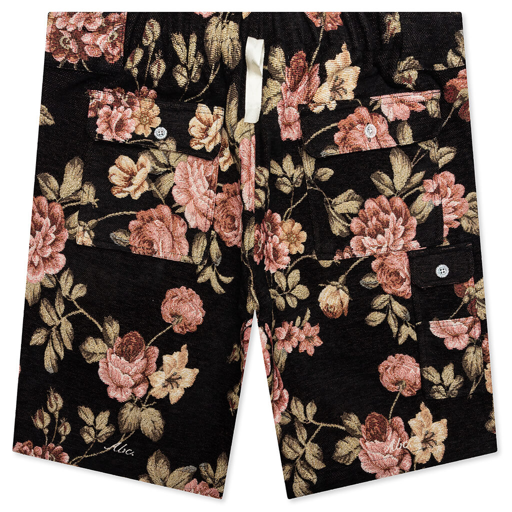 Abc. Floral Jacquard Waterproof Shorts - Black - Image 2