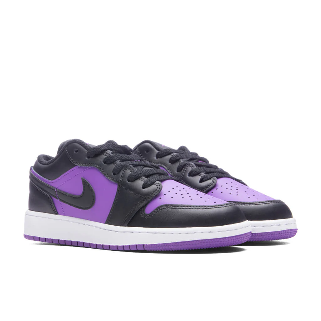Air Jordan 1 Low (GS) - Purple Venom/Black/White - Image 2