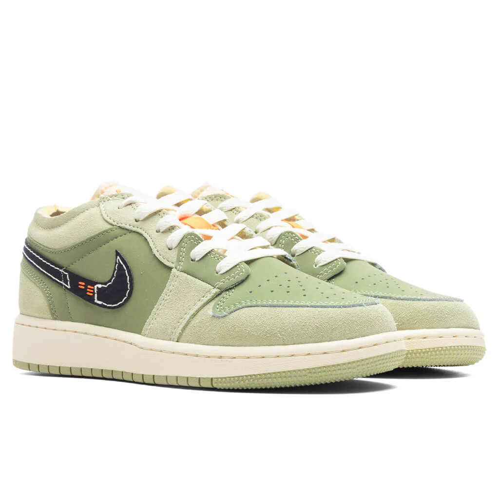 Air Jordan 1 Low (GS) - Sky J Light Olive/Black/Celadon - Image 2