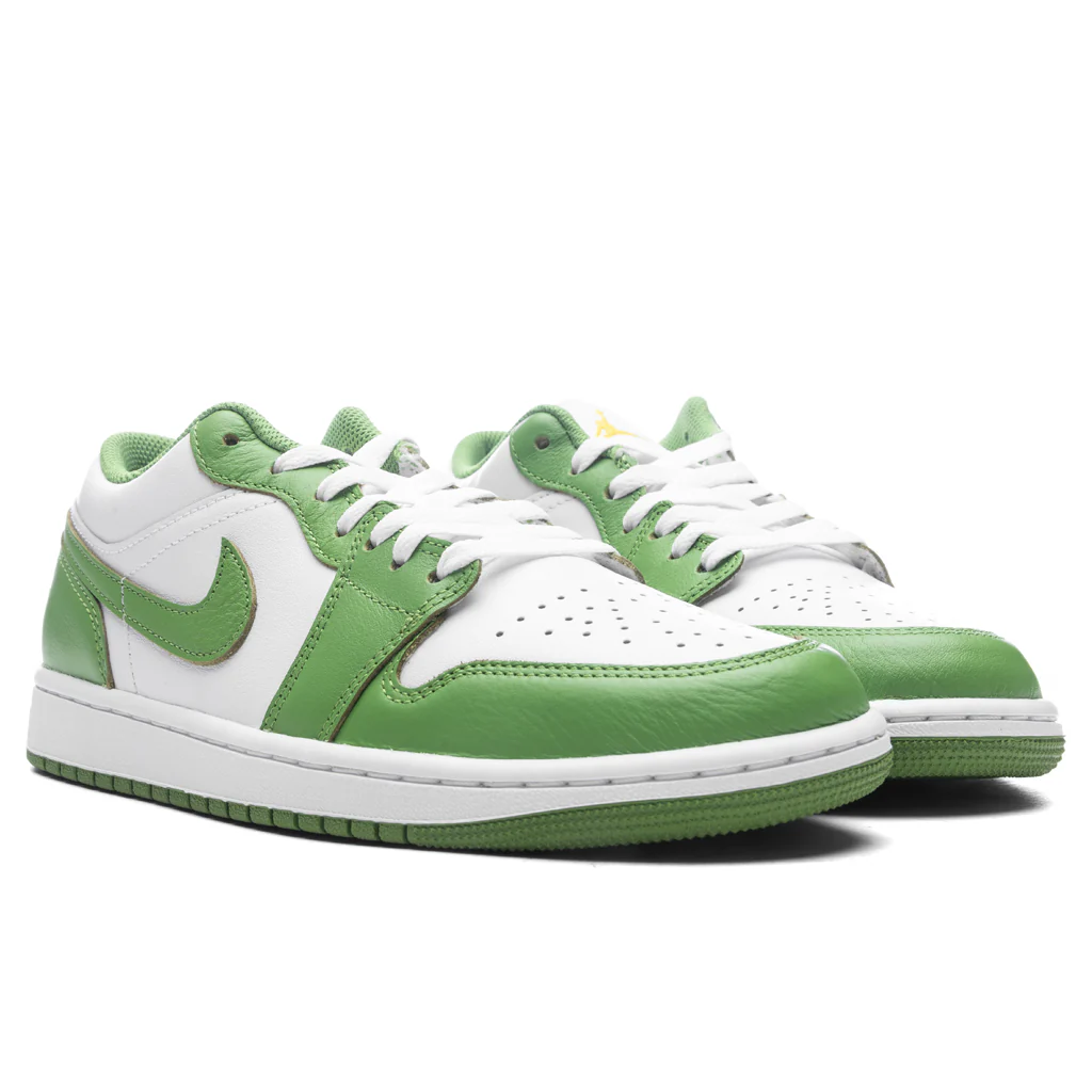 Air Jordan 1 Low SE - White/Chlorophyll/Lightening - Image 2