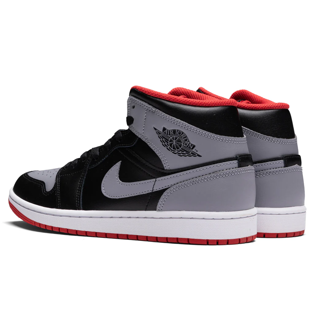 Air Jordan 1 Mid - Black/Cement Grey/Fire Red - Image 3