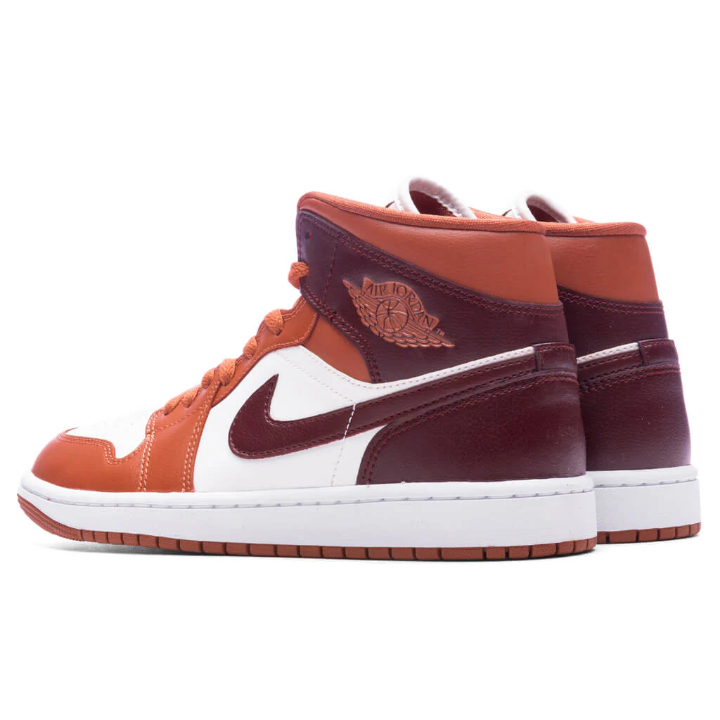 Women's Air Jordan 1 Mid - Dusty Peach/Night Maroon/Sail - Image 3