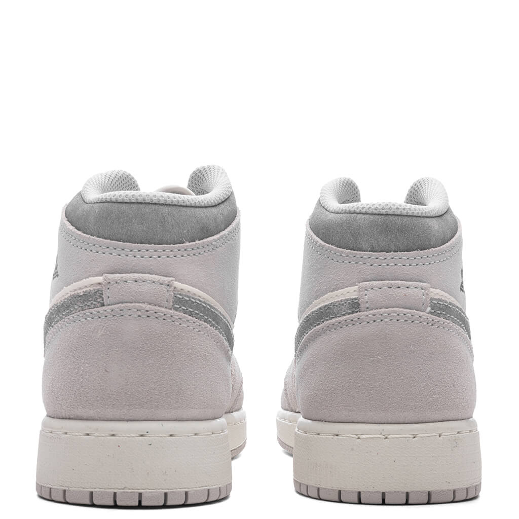 Air Jordan 1 Mid SE (GS) - Neutral Grey/Smoke Grey/Sail - Image 4