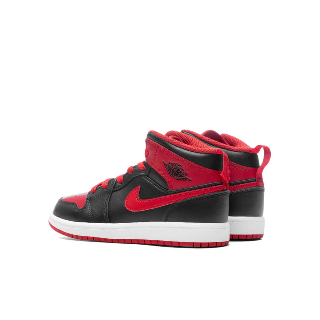 Air Jordan 1 Mid (TD) - Black/Fire Red/White - Image 3