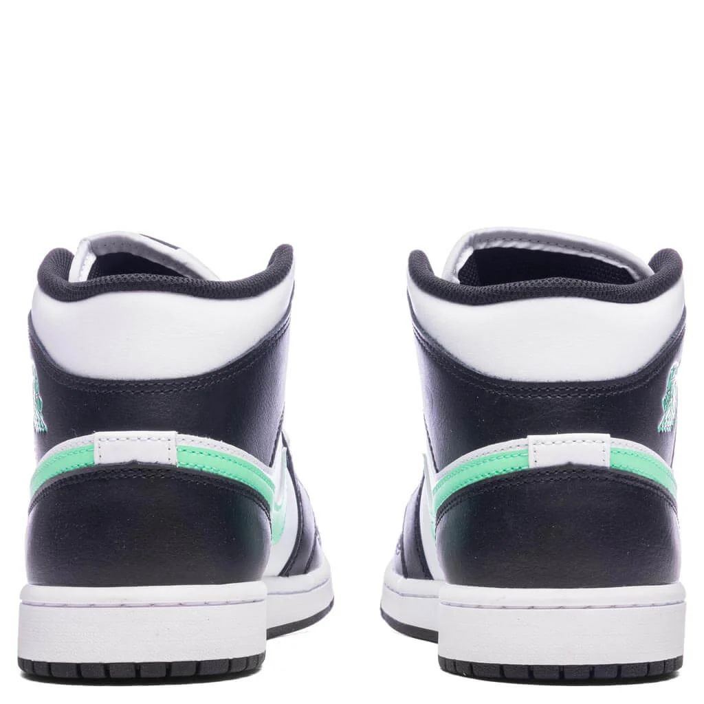 Air Jordan 1 Mid - White/Green Glow/Black - Image 4