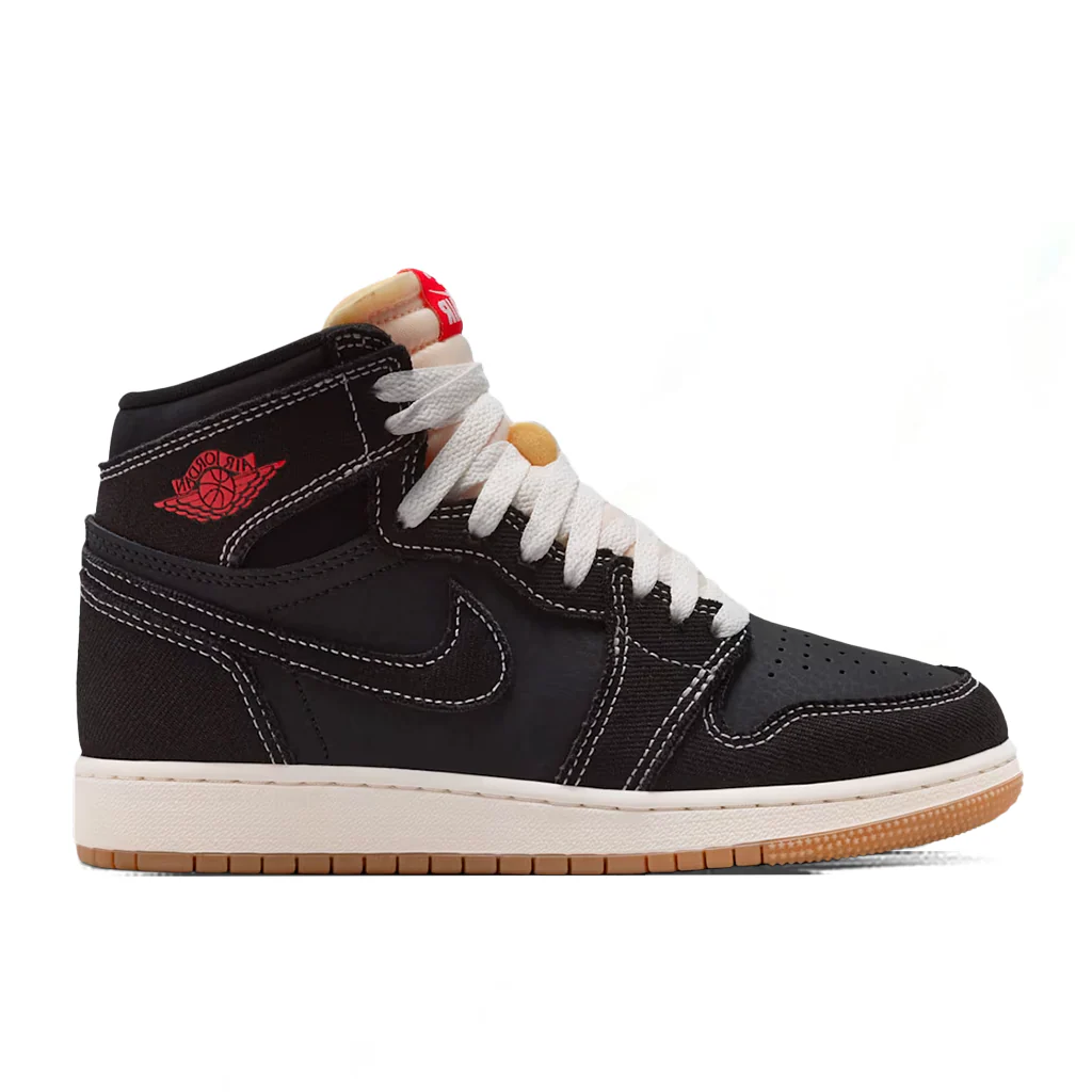 Air Jordan 1 Retro High OG 'Flight Club' (GS) - Black/University Red/Sail/Gum Medium Brown