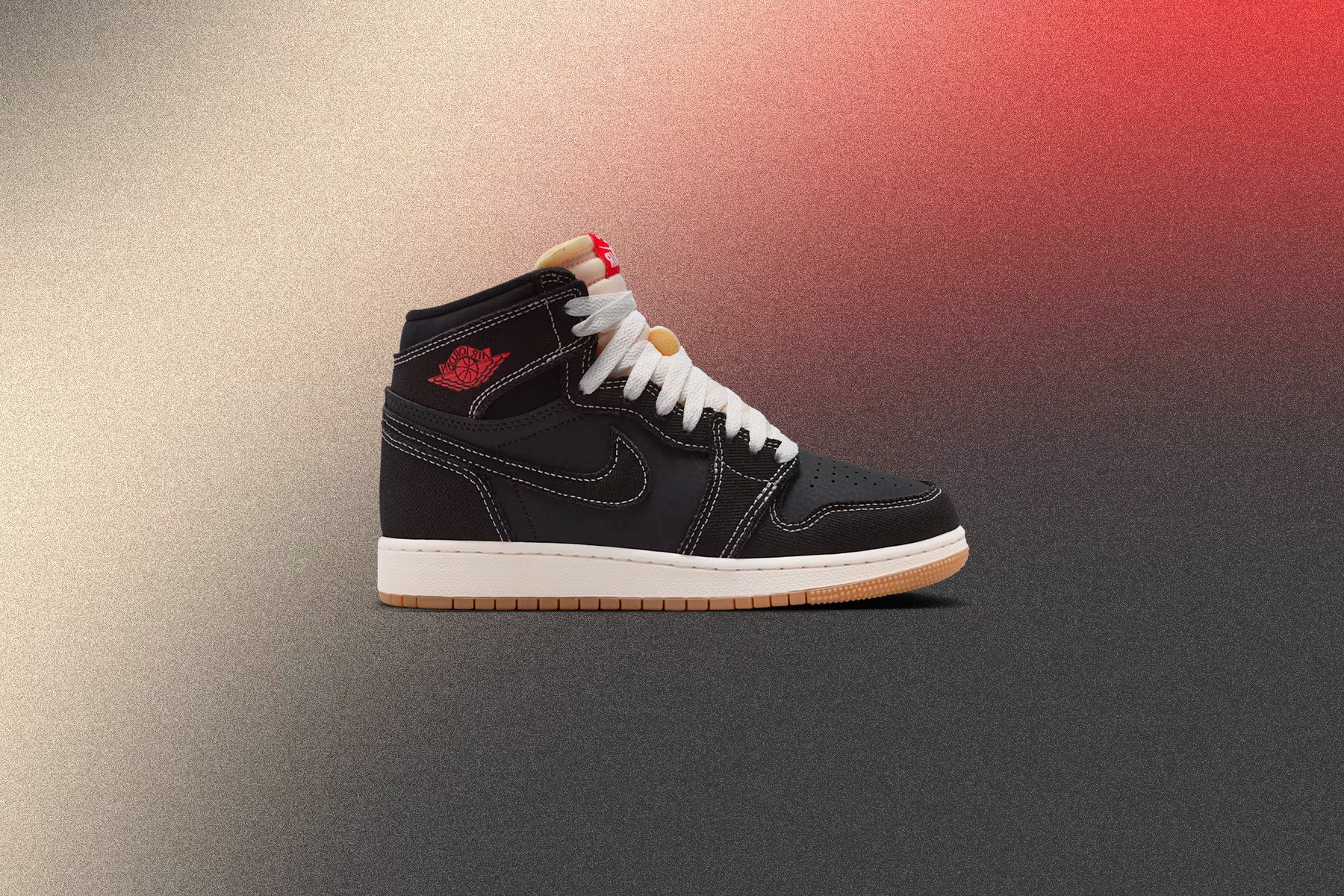 Air Jordan 1 Retro High OG 'Flight Club' (GS) - Black/University Red/Sail/Gum Medium Brown - Image 2