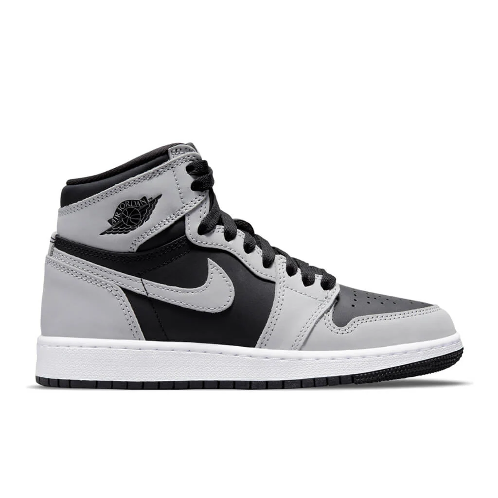 Air Jordan 1 Retro High OG "Shadow 2.0" (GS) - Black/Light Smoke Grey