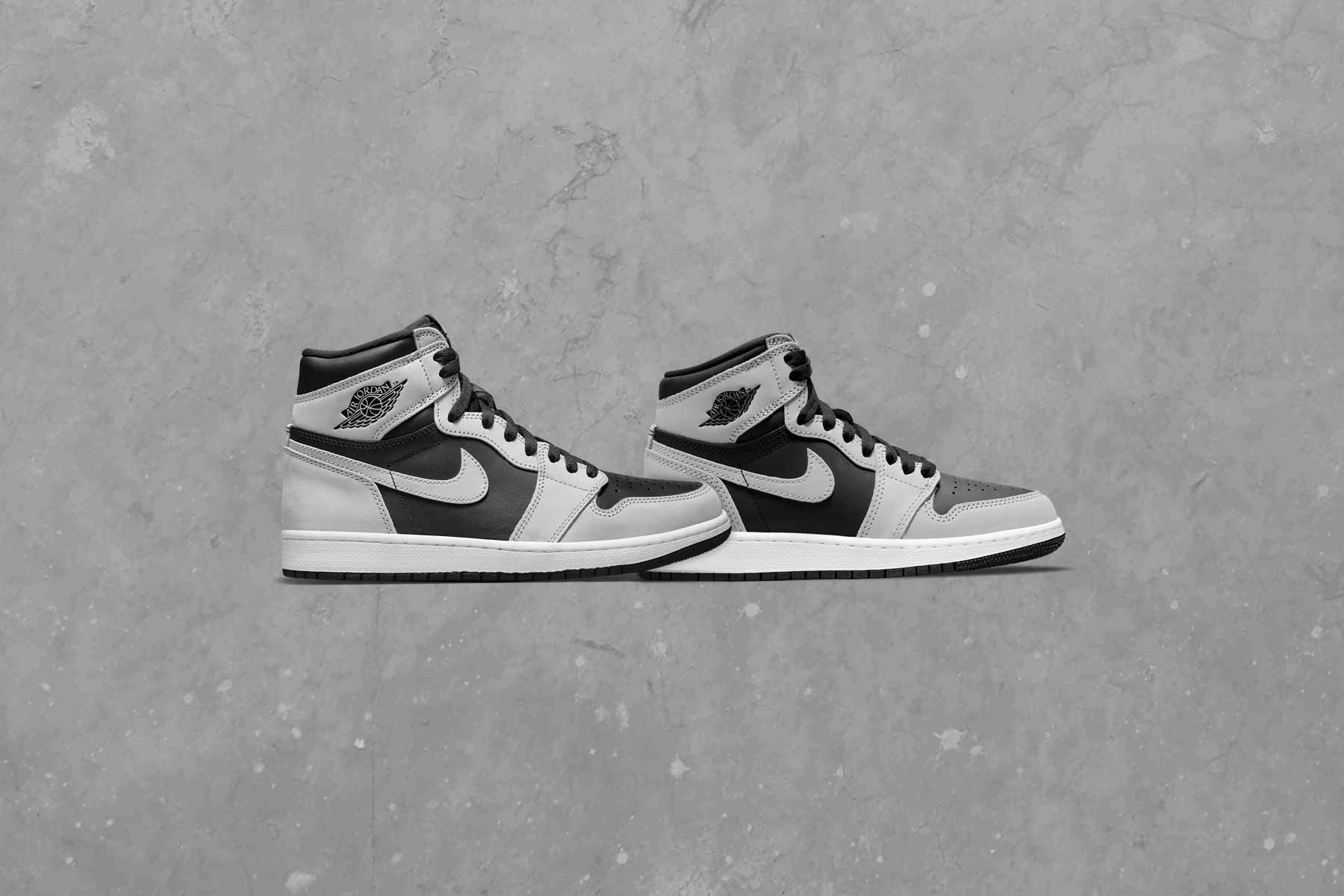 Air Jordan 1 Retro High OG "Shadow 2.0" (GS) - Black/Light Smoke Grey - Image 3