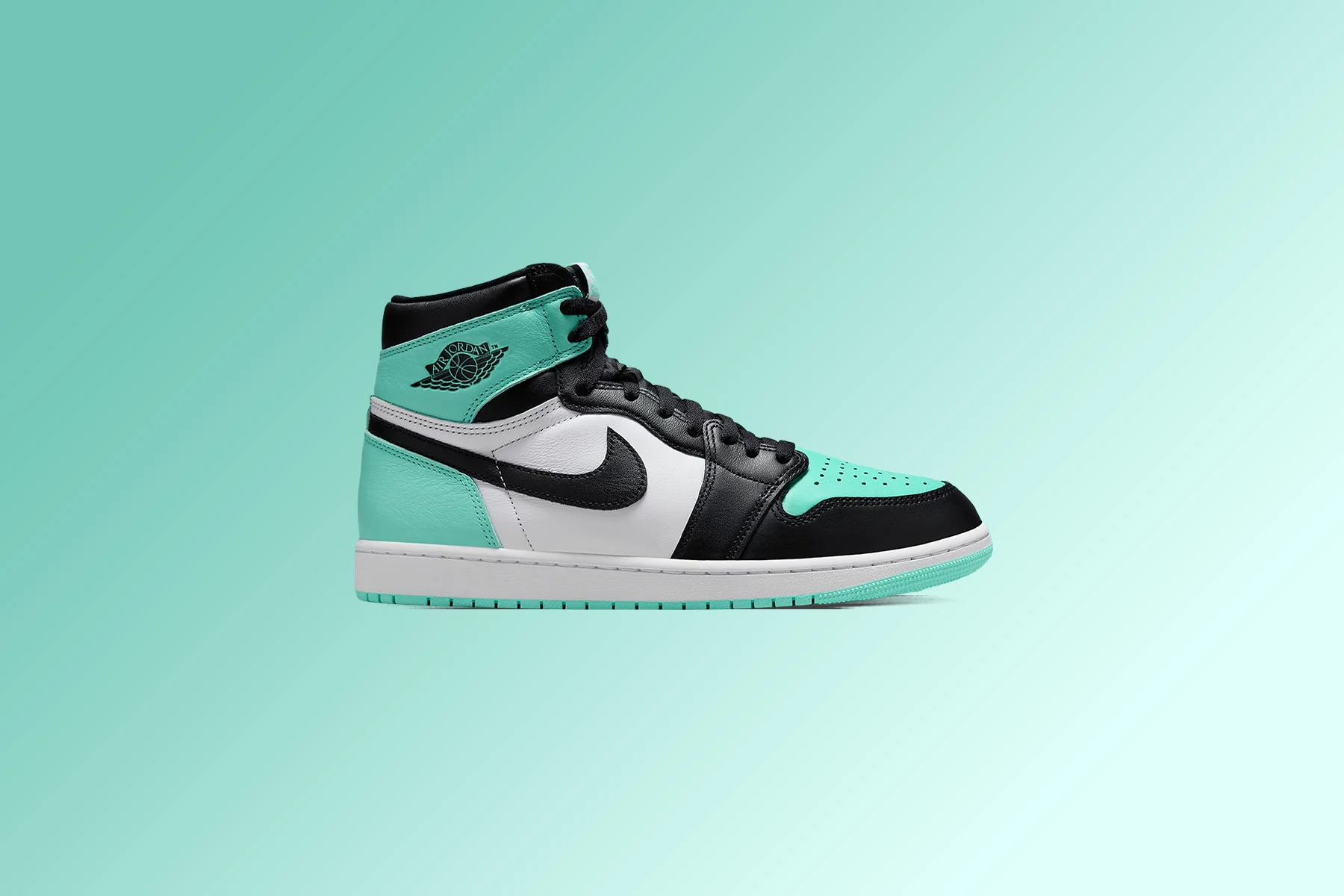 Air Jordan 1 Retro High OG - White/Black/Green Glow - Image 5