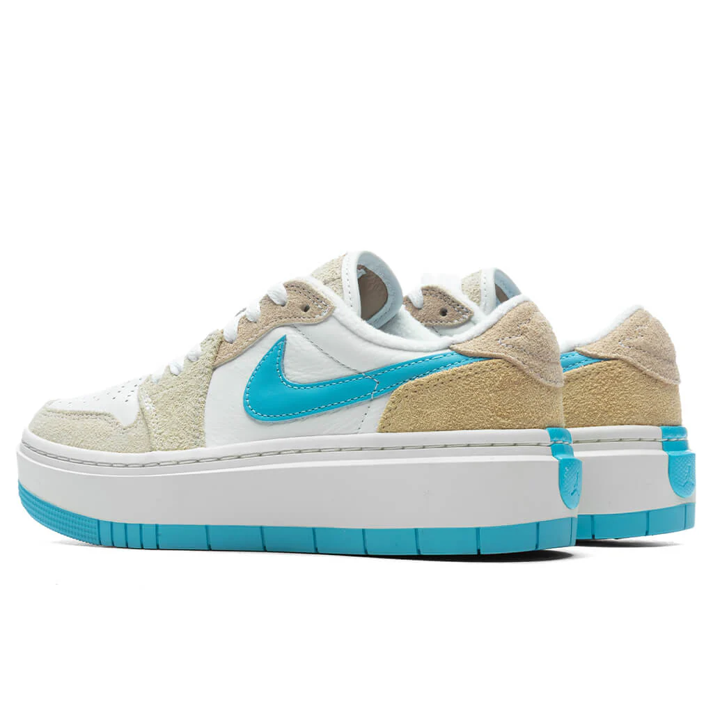 Women's Air Jordan 1 Elevate Low Salt Lake City - White/Baltic Blue/Oil Green - Image 3