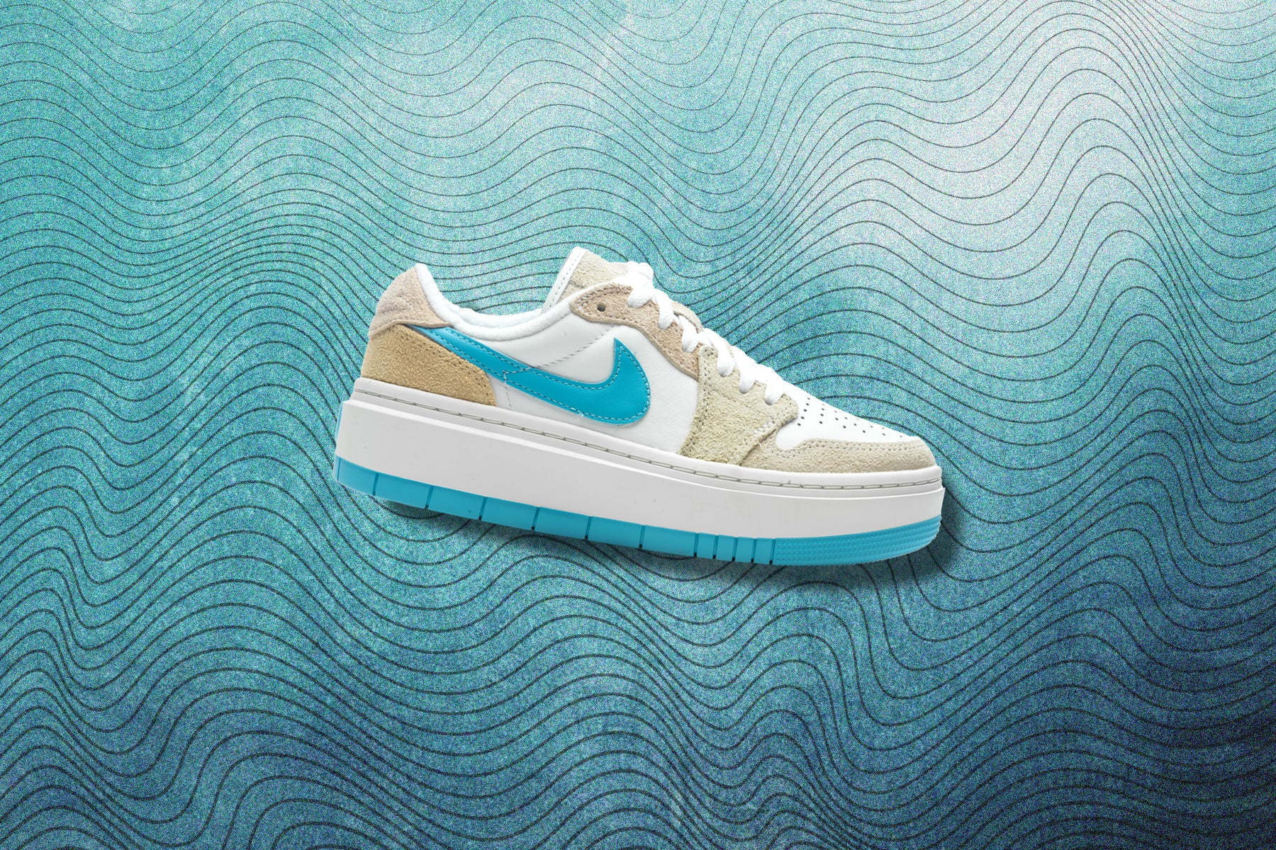 Women's Air Jordan 1 Elevate Low Salt Lake City - White/Baltic Blue/Oil Green - Image 5