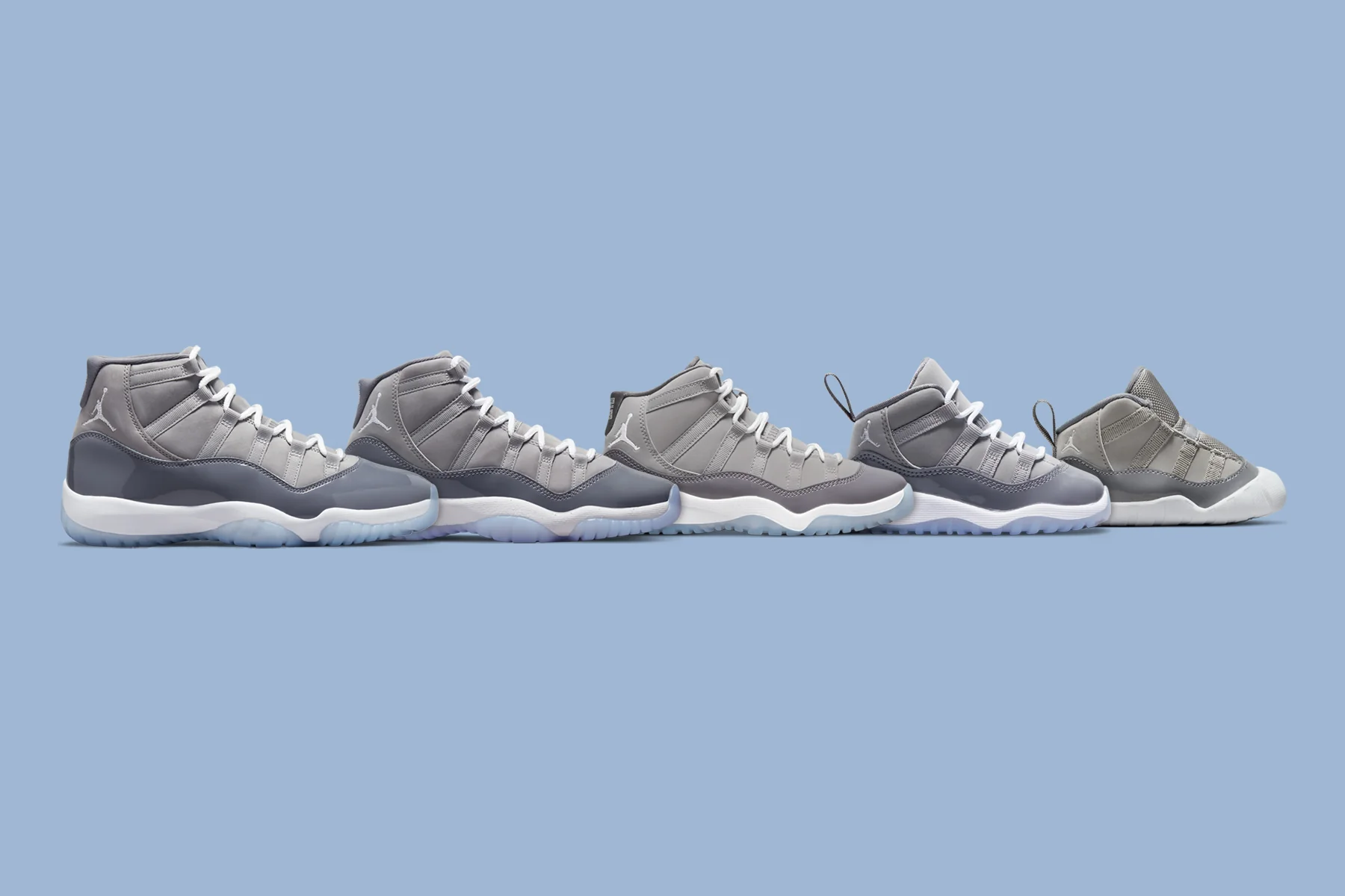 Air Jordan 11 Retro (GS) "Cool Grey" - Medium Grey/White - Image 8