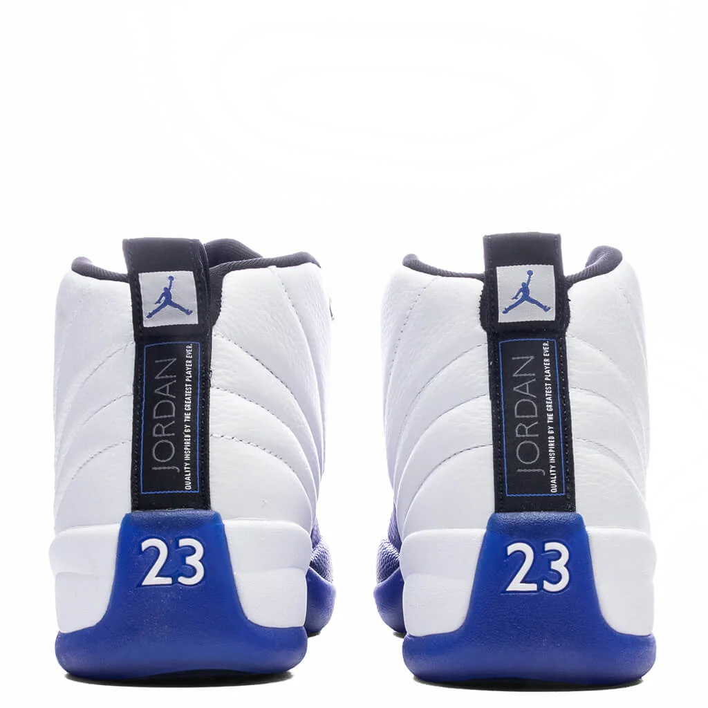 Air Jordan 12 Retro (GS) 'Blueberry' - White/Black/Game Royal - Image 4