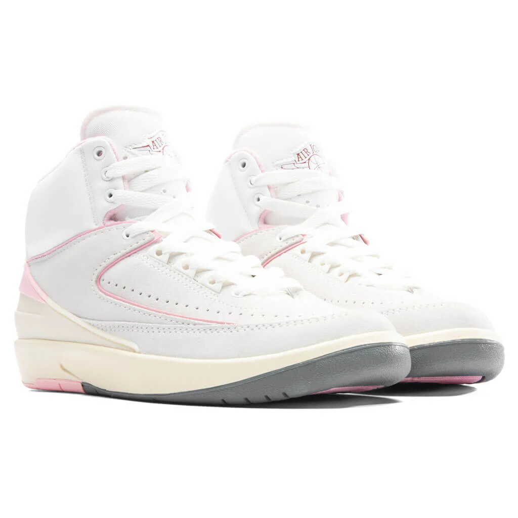 Women's Air Jordan 2 Retro 'Soft Pink' - Summit White/Gym Red/Medium Soft Pink - Image 2