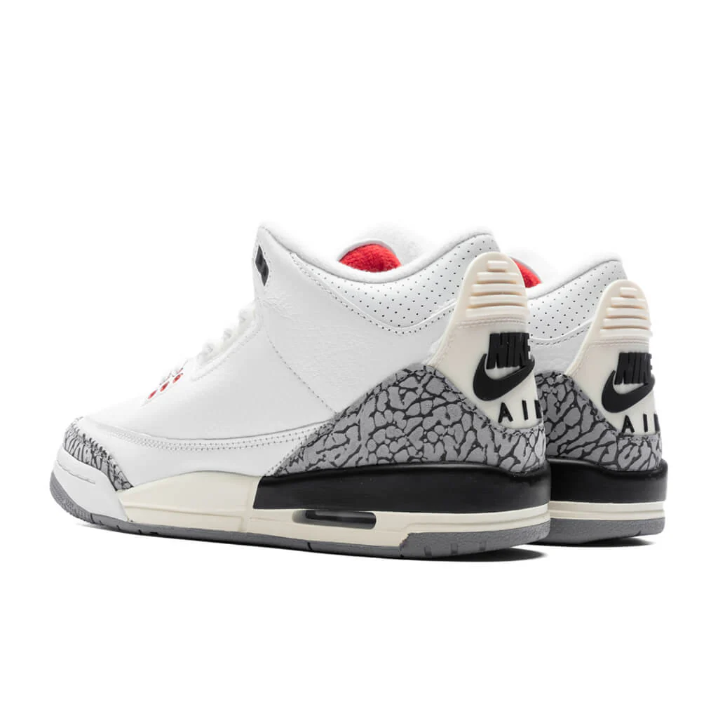 Air Jordan 3 Retro (GS) White Cement Reimagined - Summit White/Fire Red - Image 3