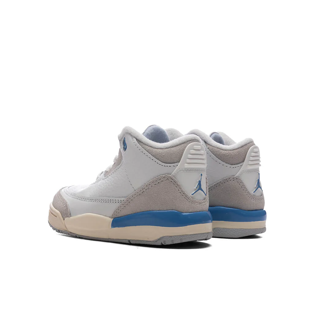 Air Jordan 3 Retro 'Lucky Shorts' (TD) - Summit White/Hydrogen Blue/Legend Blue - Image 3
