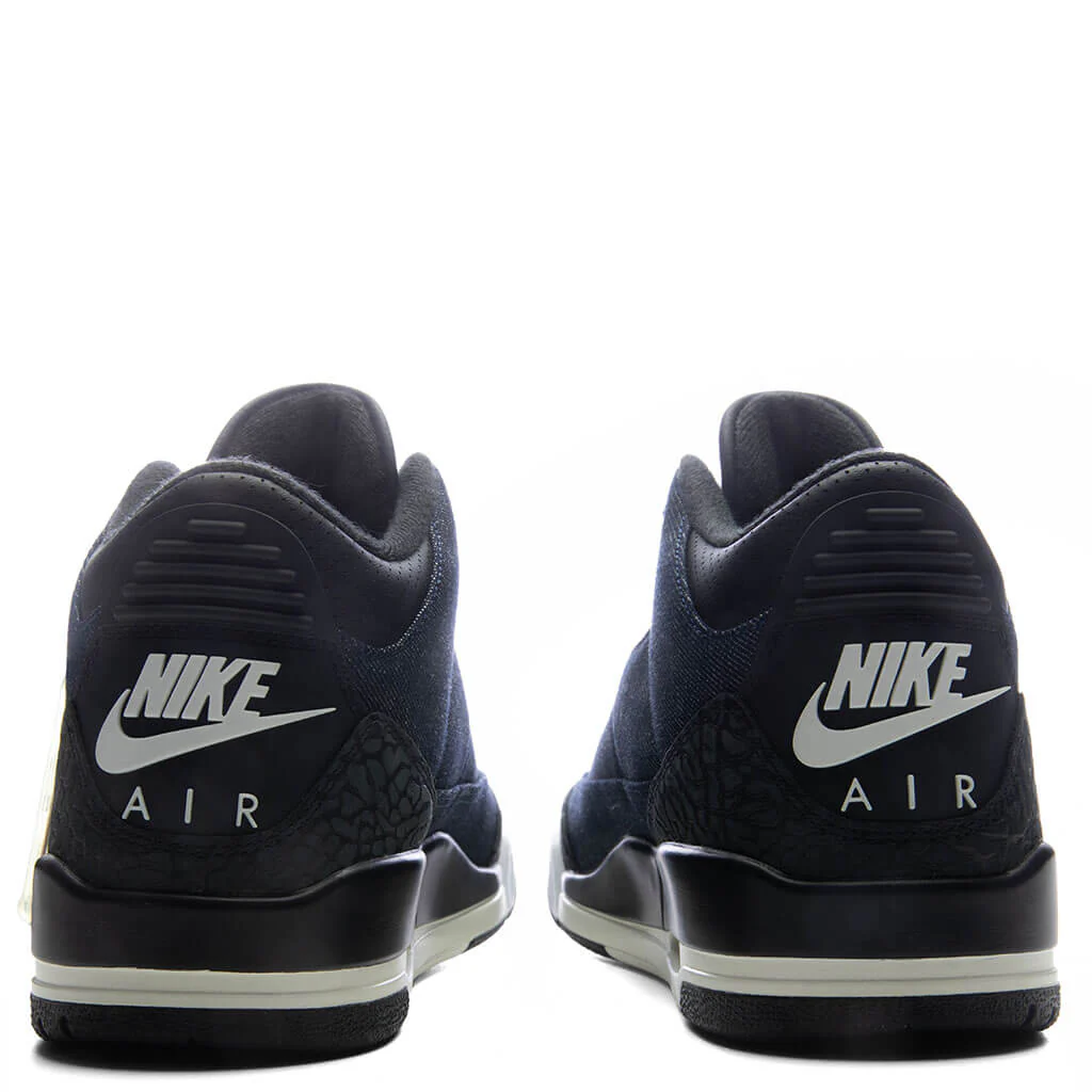 Air Jordan 3 x Levi's 'Rigid Denim' - Denim/Black/Sail/Indigo/Gym Red - Image 4