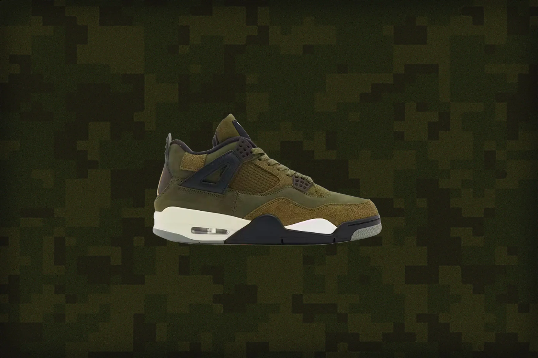Air Jordan 4 Retro SE Craft (GS) - Medium Olive/Pale Vanilla/Cargo Khaki - Image 5