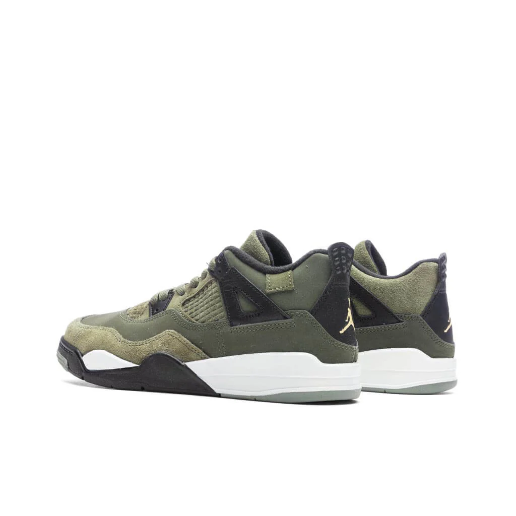 Air Jordan 4 Retro SE Craft (PS) - Medium Olive/Pale Vanilla/Cargo Khaki - Image 3