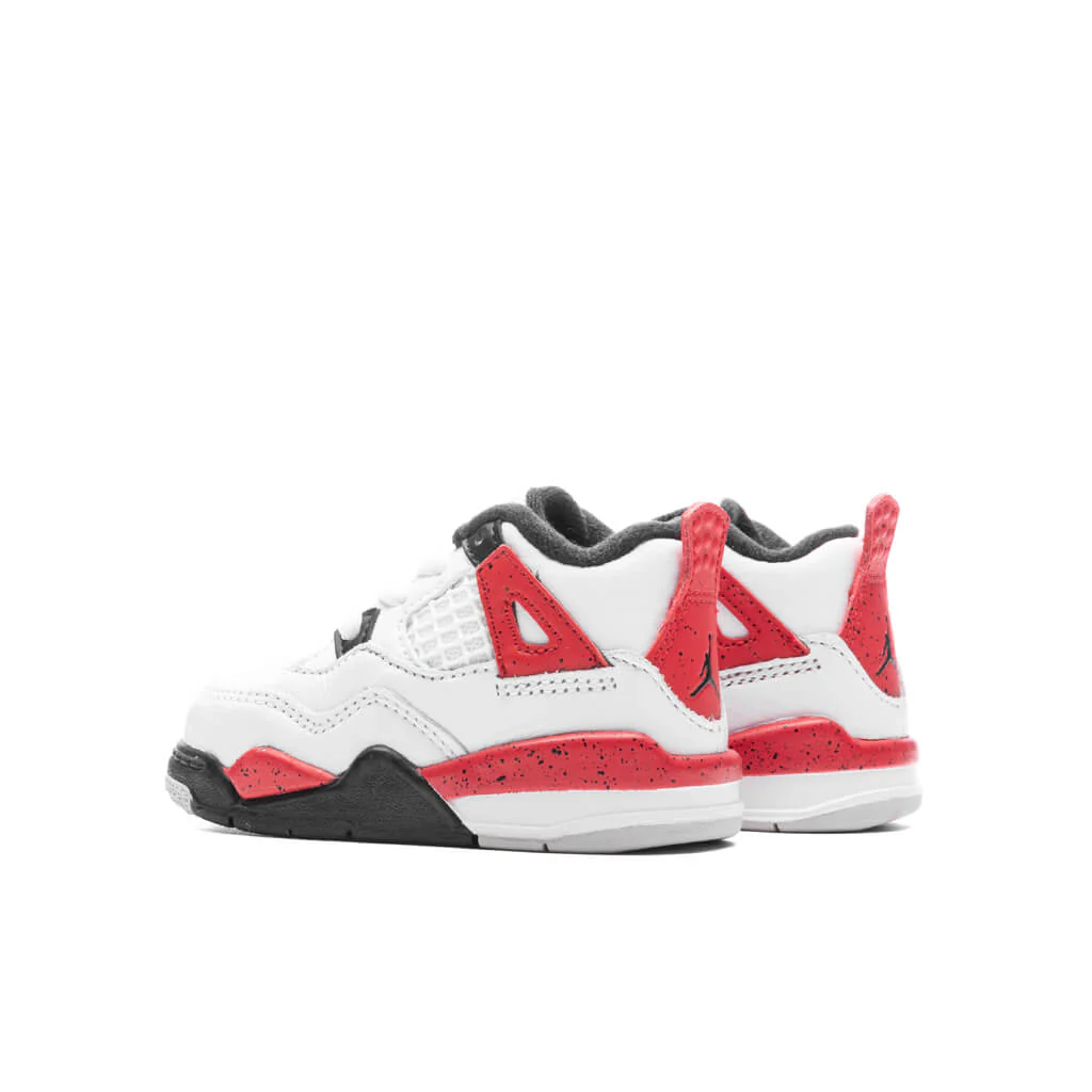 Air Jordan 4 Retro (TD) 'Red Cement' - White/Fire Red/Black - Image 3