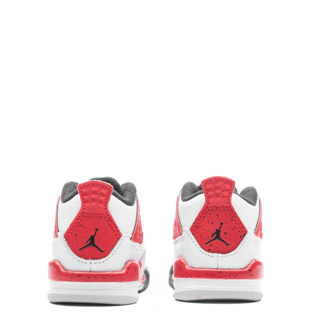 Air Jordan 4 Retro (TD) 'Red Cement' - White/Fire Red/Black - Image 4