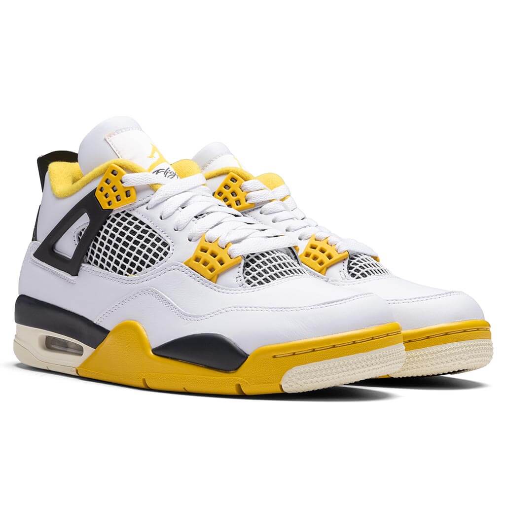 Women's Air Jordan 4 Retro - White/Coconut Milk/Vivid Sulfur - Image 2