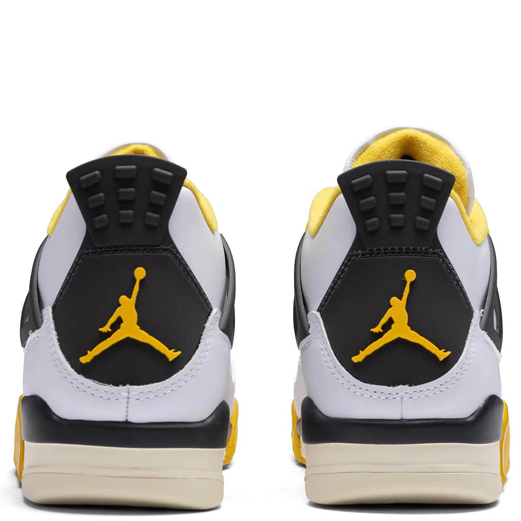 Women's Air Jordan 4 Retro - White/Coconut Milk/Vivid Sulfur - Image 4