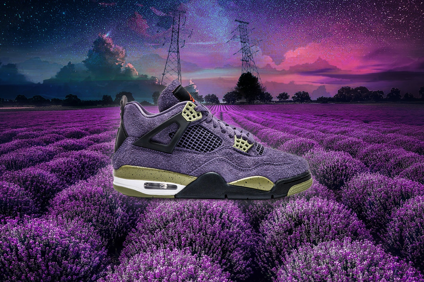 Women's Air Jordan 4 Retro - Canyon Purple/Safety Orange/Alligator - Image 5