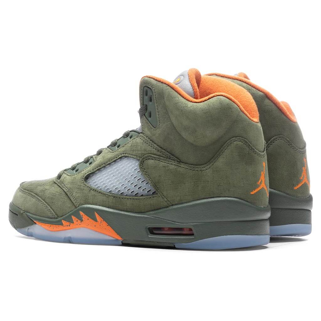Air Jordan 5 Retro 'Olive' - Army Olive/Solar Orange - Image 3