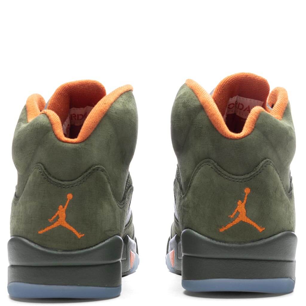 Air Jordan 5 Retro 'Olive' - Army Olive/Solar Orange - Image 4