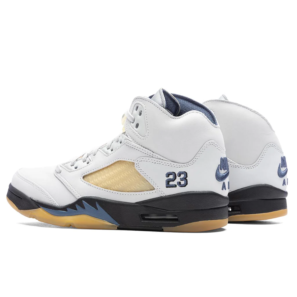 Air Jordan 5 x A Ma Maniére Women's 'Dawn' - Photon Dust/Black/Diffused Blue - Image 3