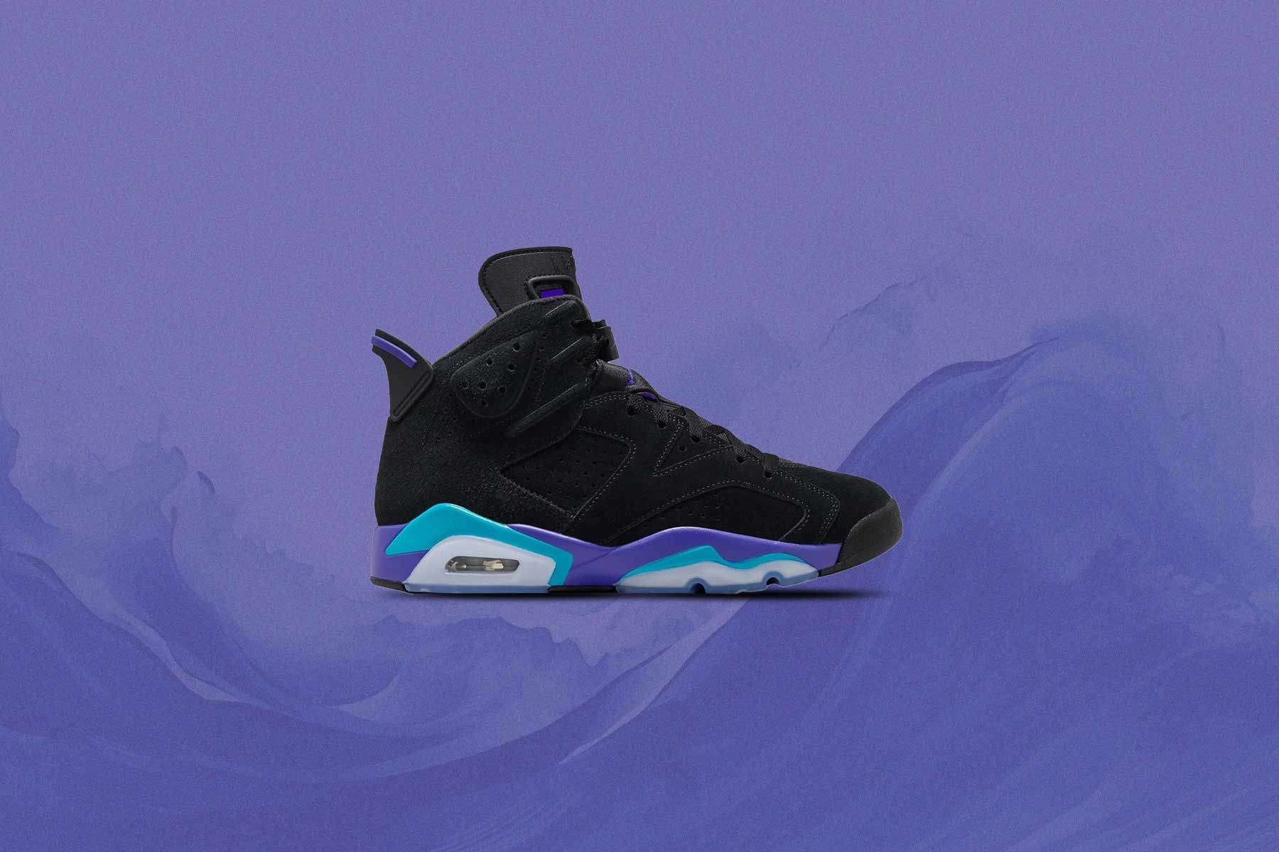 Air Jordan 6 Retro (PS) 'Aqua' - Black/Bright Concord/Aquatone - Image 5