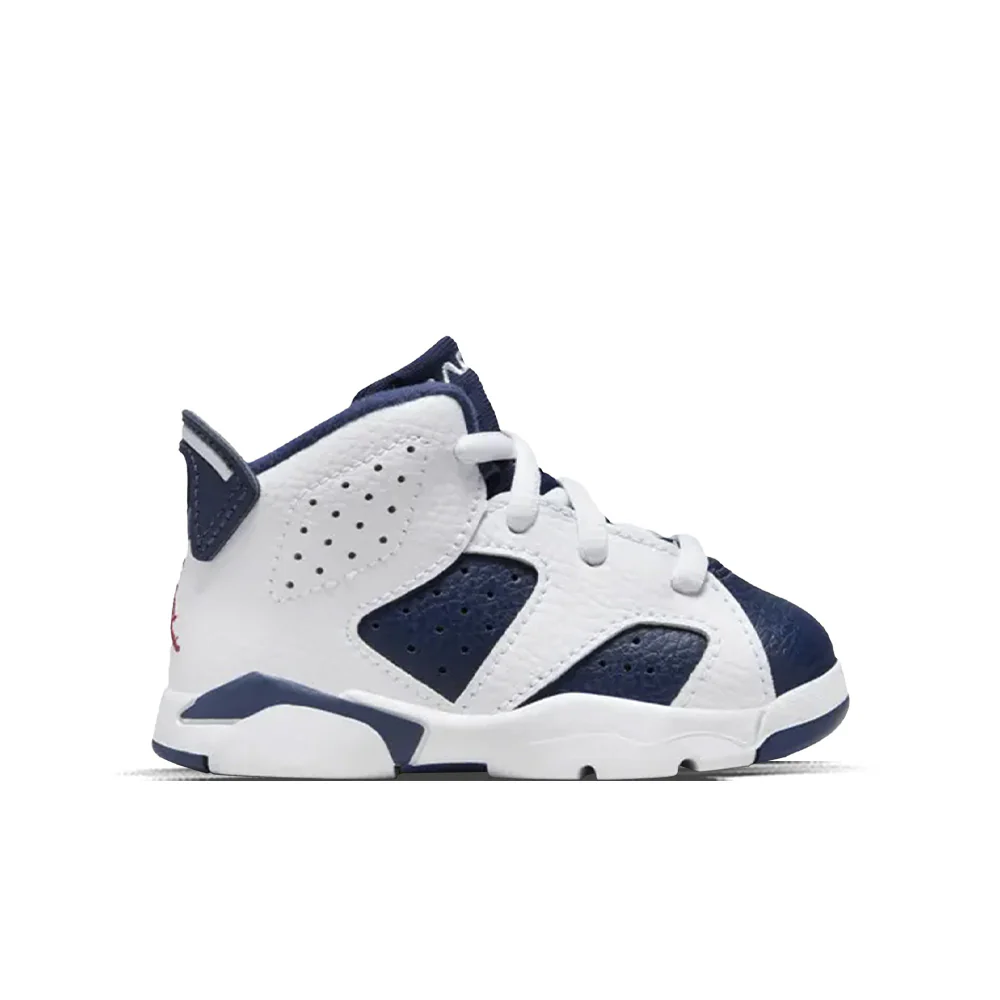 Air Jordan 6 Retro (TD) 'Olympic' - White/Varsity Red/Midnight Navy