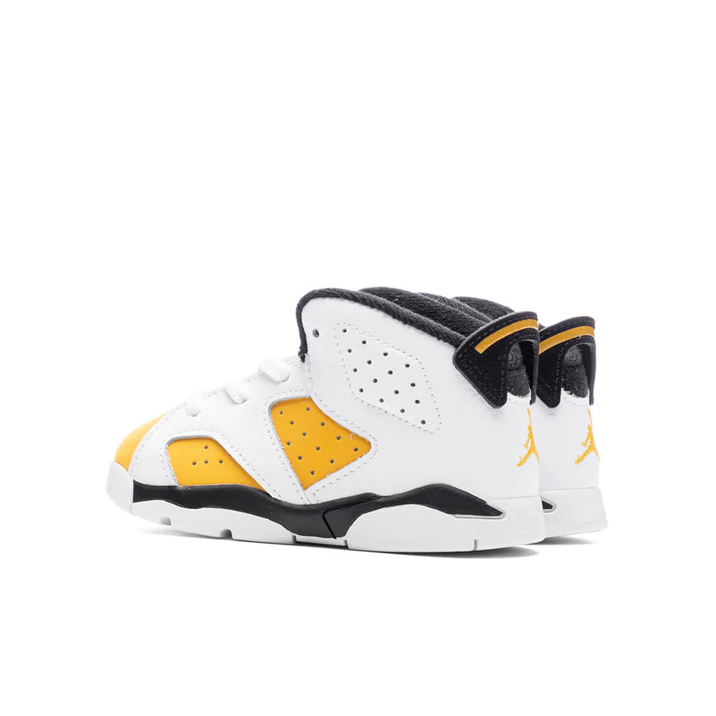 Air Jordan 6 Retro (TD) - White/Yellow Ochre/Black - Image 3