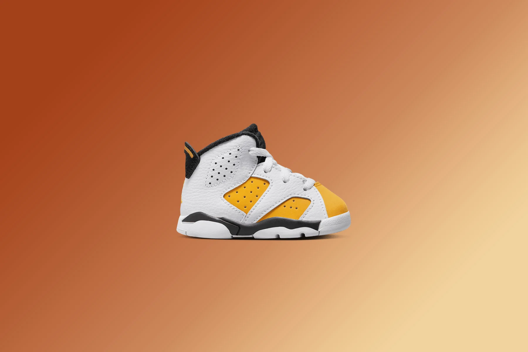 Air Jordan 6 Retro (TD) - White/Yellow Ochre/Black - Image 5
