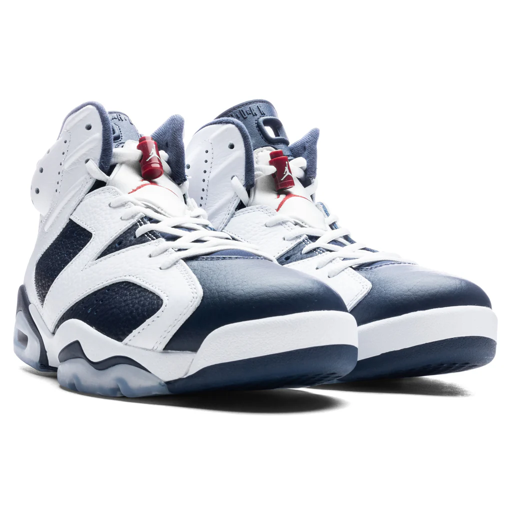 Air Jordan 6 Retro 'Olympic' - White/Varsity Red/Midnight Navy - Image 2
